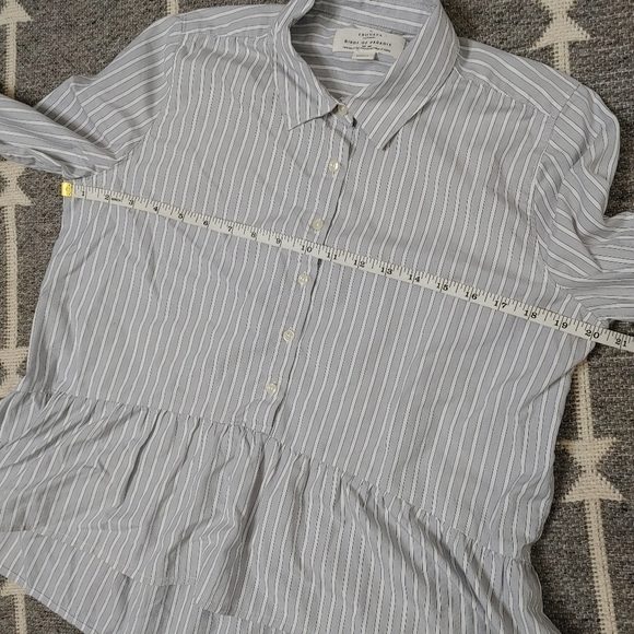 INTERMIX Trovata Striped Peplum Top Size S - Picture 11 of 14